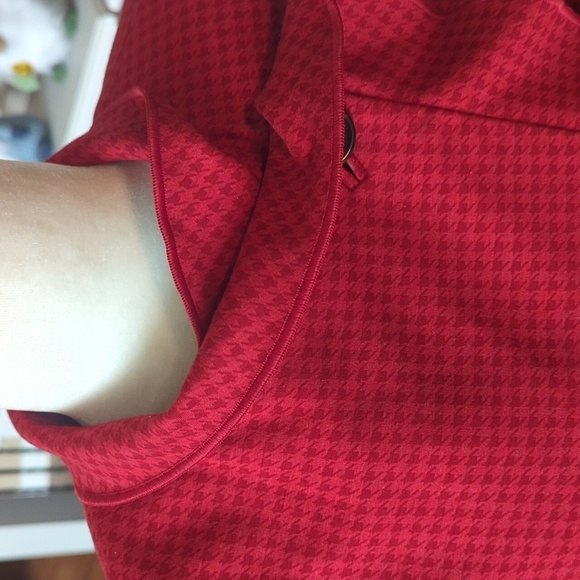 Cabi Stylish Red #3546 "Celebration" Jacket/Coat Red Tonal Houndstooth Sz S - Picture 10 of 14